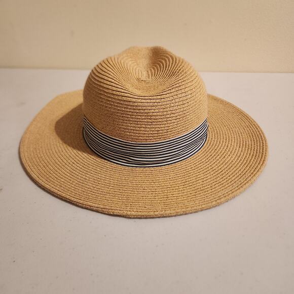 Sun N Sand Lot Of 2 Packable Straw Sun Hats Fedora And Ombre Sunset Resortwear - Picture 10 of 16